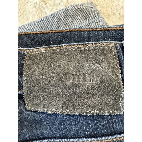 Baldwin Jeans Henley Slim Straight Denim Button Fly Blue Indigo Selvedge 34x32 - Picture 11 of 11